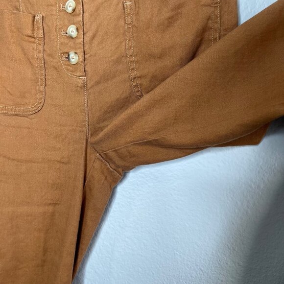 Maeve By Anthropologie Womens Relaxed Leg Trouser Pants Linen Blend Size 2 - Picture 9 of 13